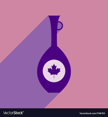 Flat icon with long shadow Canadian jar vector image