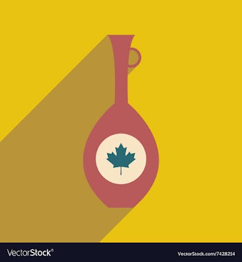 Flat icon with long shadow Canadian jar vector image