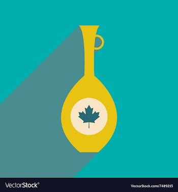 Flat icon with long shadow Canadian jar vector image