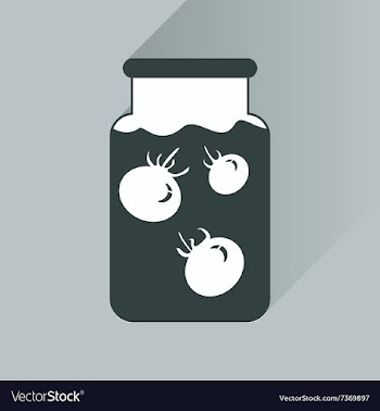 Flat icon with long shadow canned tomatoes vector image