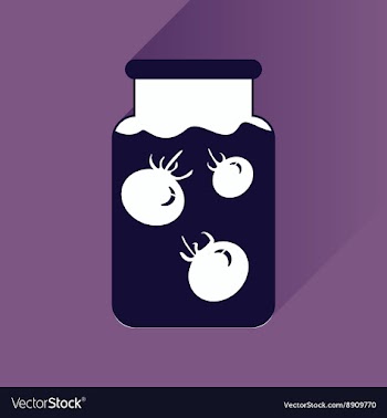 Flat icon with long shadow canned tomatoes vector image