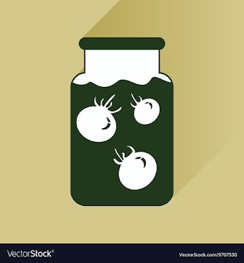 Flat icon with long shadow canned tomatoes vector image
