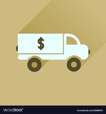 Flat icon with long shadow car transportation vector image