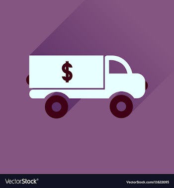 Flat icon with long shadow car transportation vector image