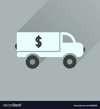 Flat icon with long shadow car transportation vector image
