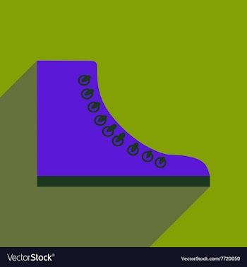 Flat icon with long shadow casual gumshoes vector image