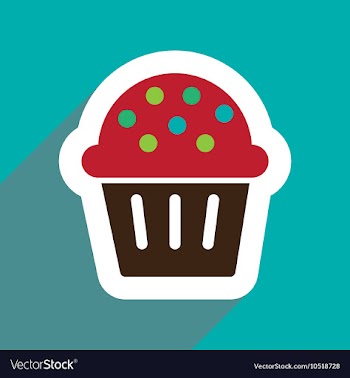Flat icon with long shadow celebratory cake vector image