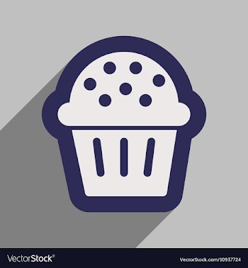 Flat icon with long shadow celebratory cake vector image
