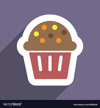 Flat icon with long shadow celebratory cake vector image