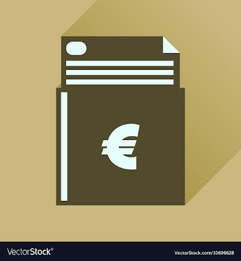 Flat icon with long shadow check book vector image
