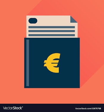 Flat icon with long shadow check book vector image