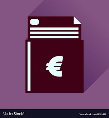 Flat icon with long shadow check book vector image