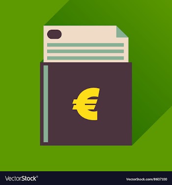 Flat icon with long shadow check book vector image