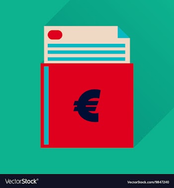 Flat icon with long shadow check book vector image