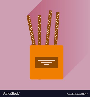Flat icon with long shadow cheese sticks vector image