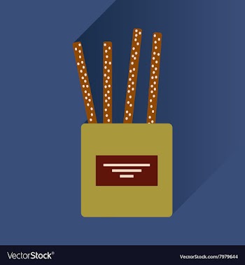 Flat icon with long shadow cheese sticks vector image