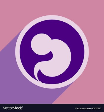 Flat icon with long shadow child in womb vector image
