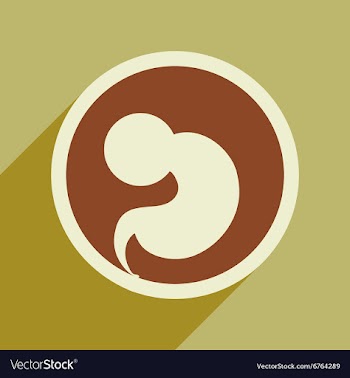 Flat icon with long shadow child in womb vector image