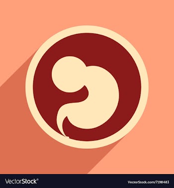 Flat icon with long shadow child in womb vector image