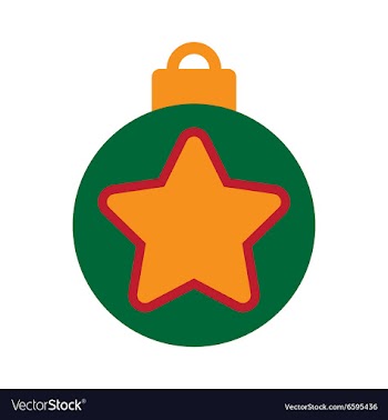 Flat icon with long shadow Christmas ball vector image