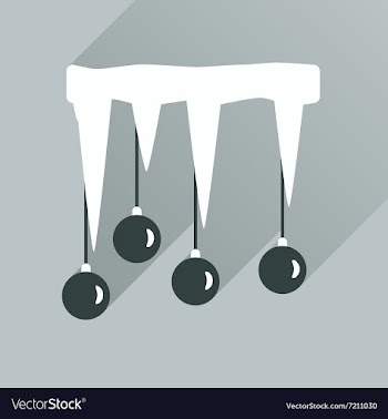 Flat icon with long shadow Christmas balls on vector image