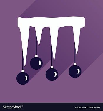 Flat icon with long shadow Christmas balls on vector image