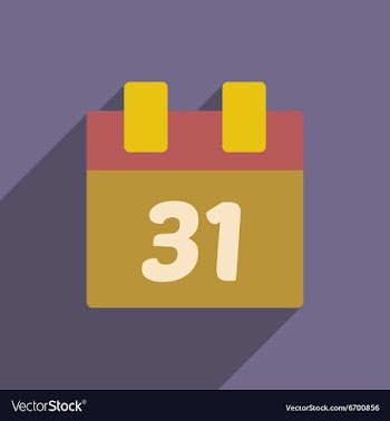 Flat icon with long shadow Christmas calendar vector image