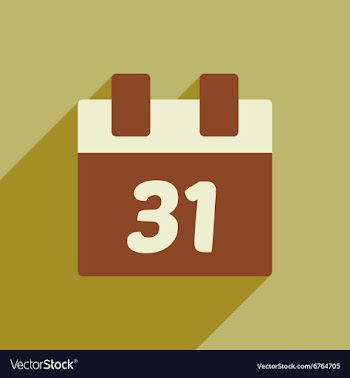 Flat icon with long shadow Christmas calendar vector image