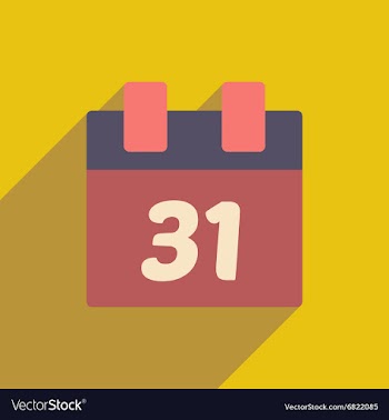 Flat icon with long shadow Christmas calendar vector image