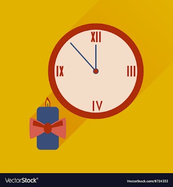 Flat icon with long shadow Christmas candle and vector image