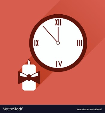 Flat icon with long shadow Christmas candle and vector image