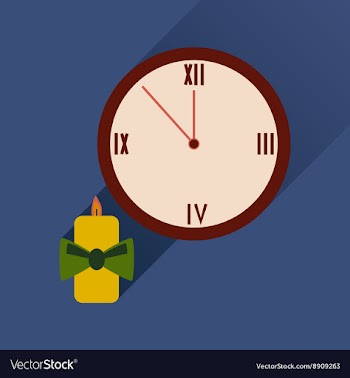 Flat icon with long shadow Christmas candle and vector image