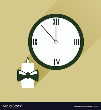 Flat icon with long shadow Christmas candle and vector image