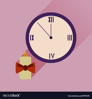 Flat icon with long shadow Christmas candle and vector image