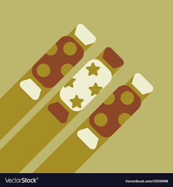 Flat icon with long shadow Christmas candy vector image