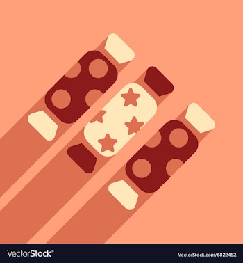 Flat icon with long shadow Christmas candy vector image