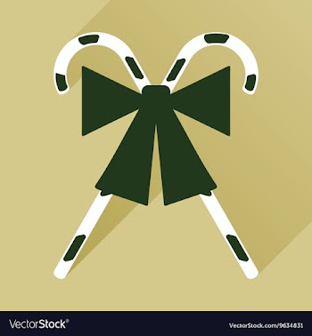 Flat icon with long shadow Christmas candy vector image