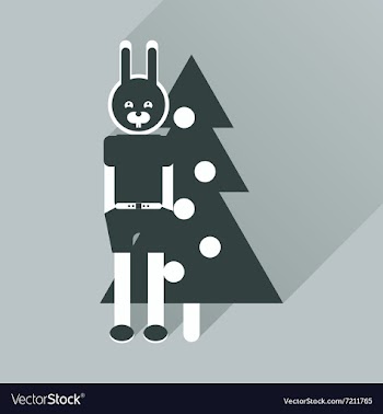 Flat icon with long shadow Christmas carnival vector image