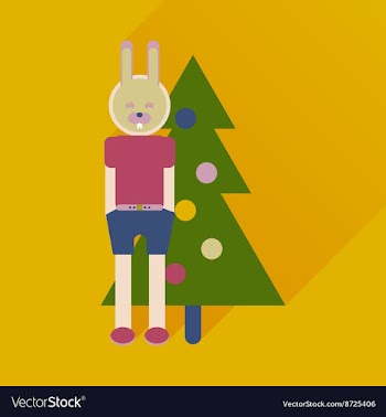 Flat icon with long shadow Christmas carnival vector image