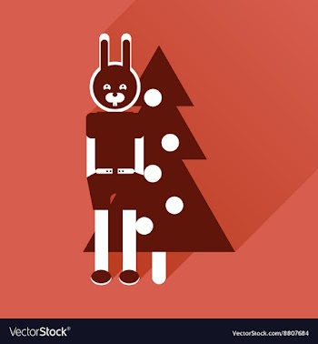 Flat icon with long shadow Christmas carnival vector image