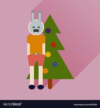 Flat icon with long shadow Christmas carnival vector image