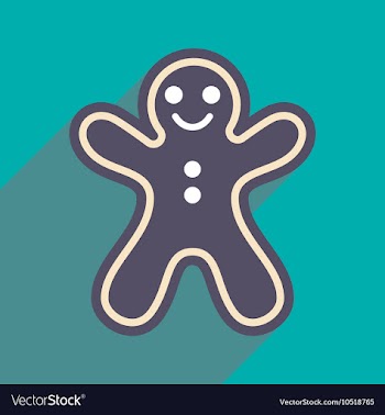 Flat icon with long shadow Christmas honey-cake vector image