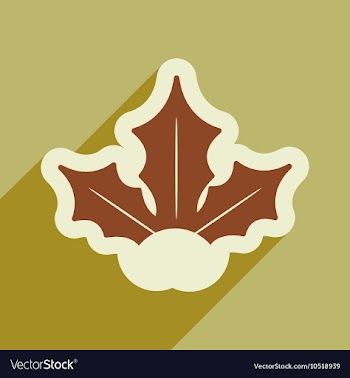 Flat icon with long shadow Christmas mistletoe vector image