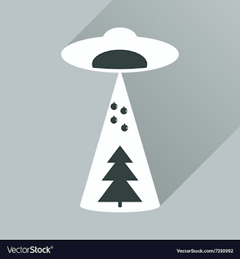 Flat icon with long shadow Christmas tree vector image