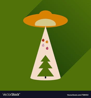 Flat icon with long shadow Christmas tree vector image