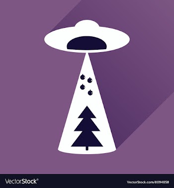 Flat icon with long shadow Christmas tree vector image