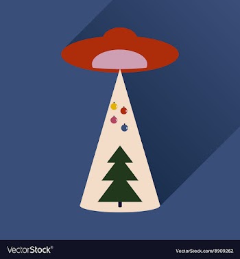 Flat icon with long shadow Christmas tree vector image