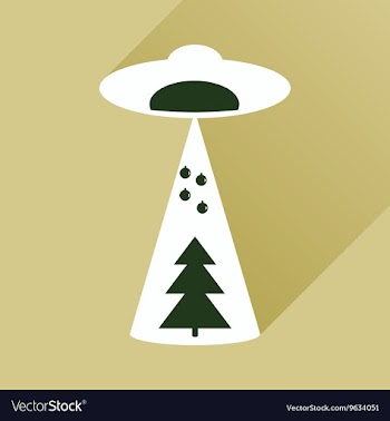 Flat icon with long shadow Christmas tree vector image