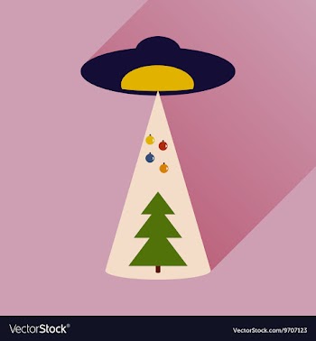 Flat icon with long shadow Christmas tree vector image