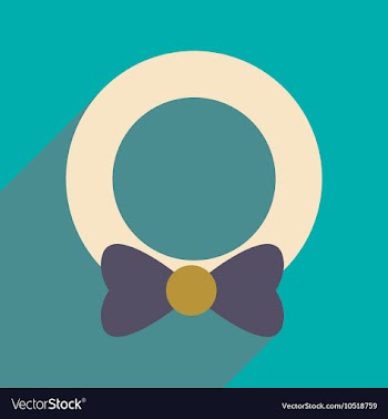 Flat icon with long shadow Christmas wreath vector image